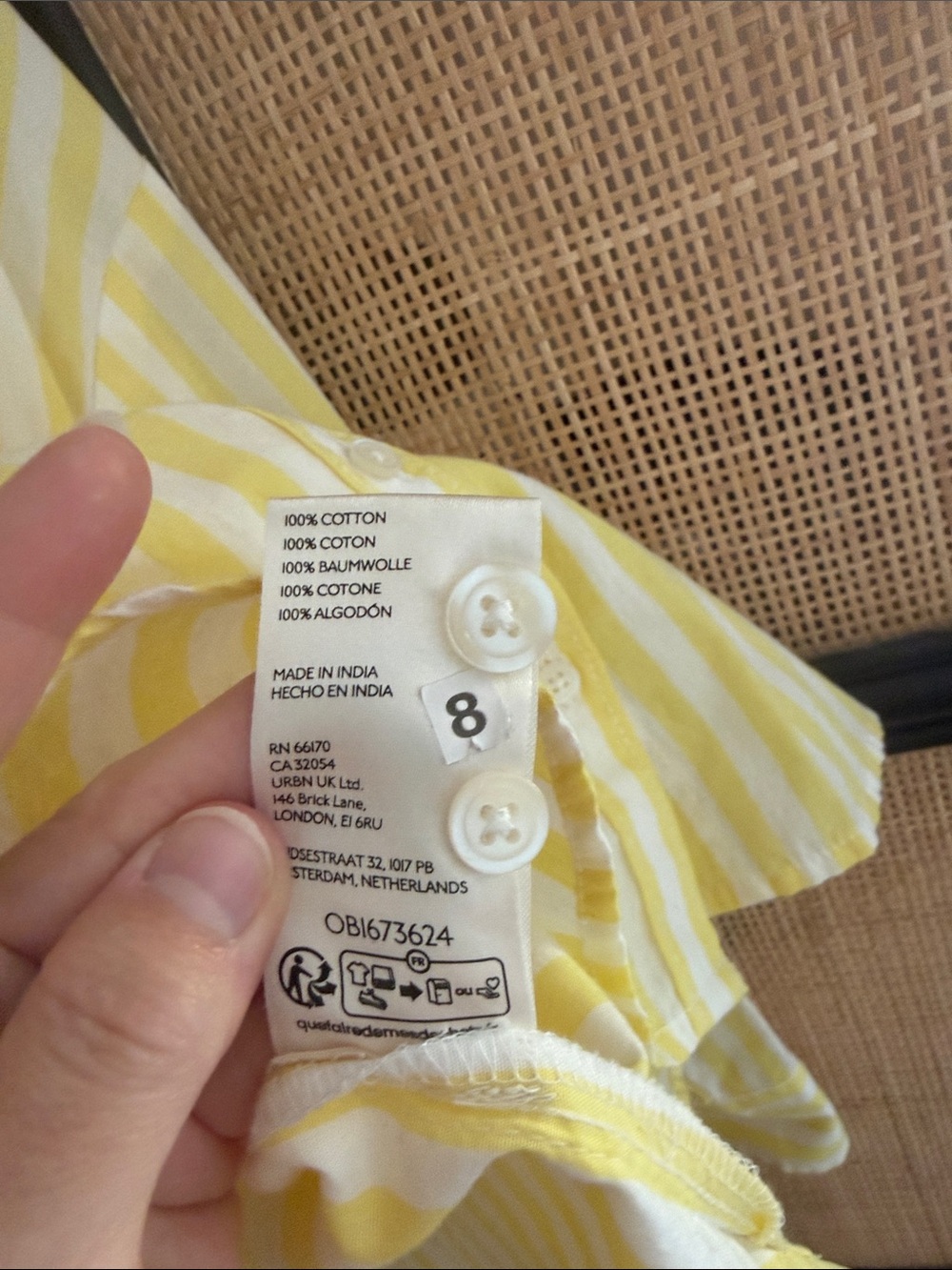 Anthropologie the Bennet Buttondown Shirt by Maeve Yellow Motif XS - Picture 4 of 9